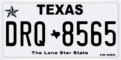 TX license plate DRQ8565