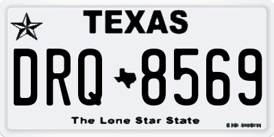 TX license plate DRQ8569