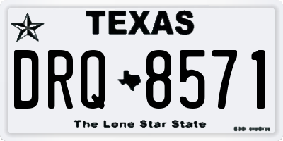 TX license plate DRQ8571