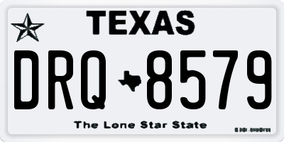 TX license plate DRQ8579