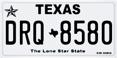 TX license plate DRQ8580