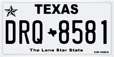 TX license plate DRQ8581
