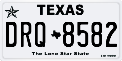 TX license plate DRQ8582