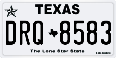 TX license plate DRQ8583