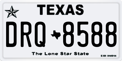 TX license plate DRQ8588