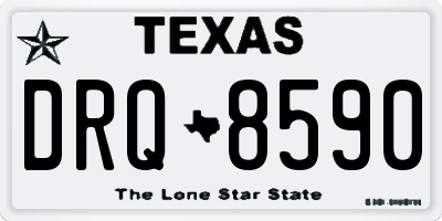 TX license plate DRQ8590