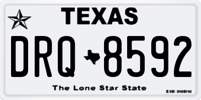 TX license plate DRQ8592