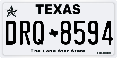 TX license plate DRQ8594
