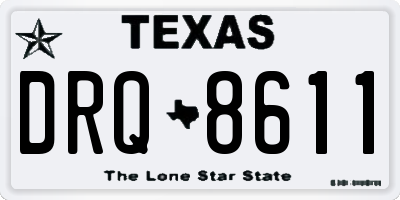 TX license plate DRQ8611
