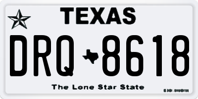 TX license plate DRQ8618