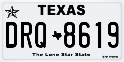 TX license plate DRQ8619