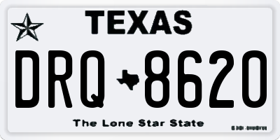 TX license plate DRQ8620