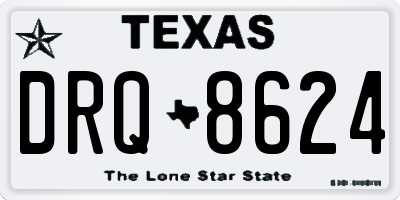 TX license plate DRQ8624