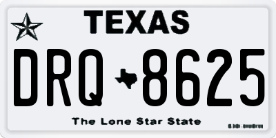 TX license plate DRQ8625