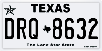 TX license plate DRQ8632