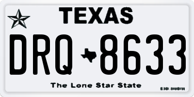 TX license plate DRQ8633