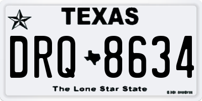 TX license plate DRQ8634