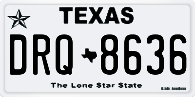 TX license plate DRQ8636