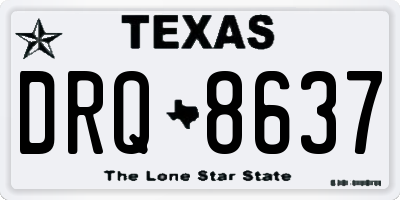TX license plate DRQ8637