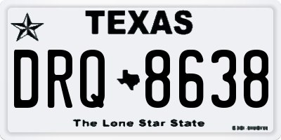 TX license plate DRQ8638