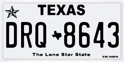 TX license plate DRQ8643