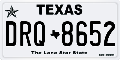 TX license plate DRQ8652