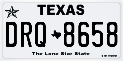TX license plate DRQ8658