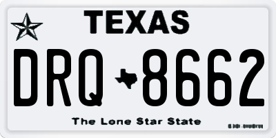 TX license plate DRQ8662