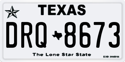 TX license plate DRQ8673