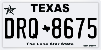 TX license plate DRQ8675