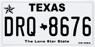 TX license plate DRQ8676