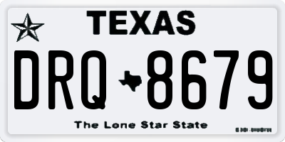 TX license plate DRQ8679