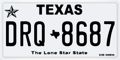 TX license plate DRQ8687