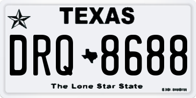 TX license plate DRQ8688
