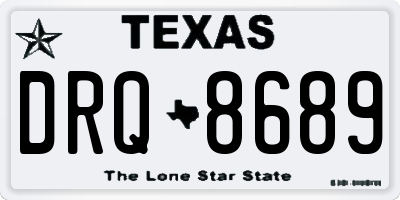 TX license plate DRQ8689