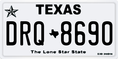 TX license plate DRQ8690