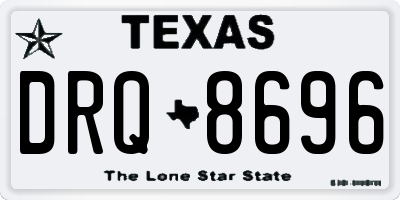 TX license plate DRQ8696