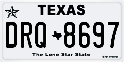TX license plate DRQ8697