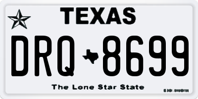 TX license plate DRQ8699