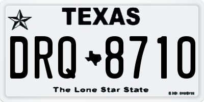TX license plate DRQ8710