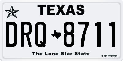 TX license plate DRQ8711