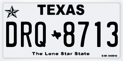 TX license plate DRQ8713