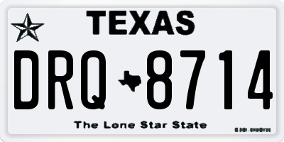 TX license plate DRQ8714