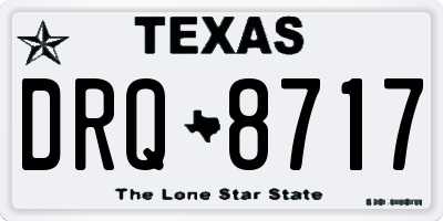 TX license plate DRQ8717