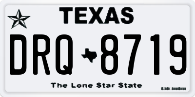 TX license plate DRQ8719