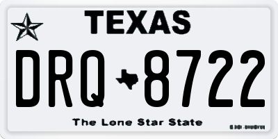 TX license plate DRQ8722