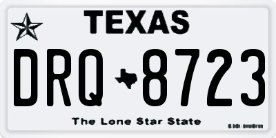TX license plate DRQ8723
