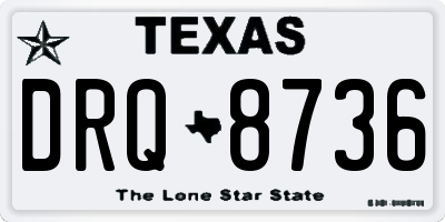 TX license plate DRQ8736