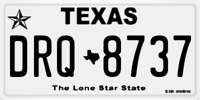 TX license plate DRQ8737