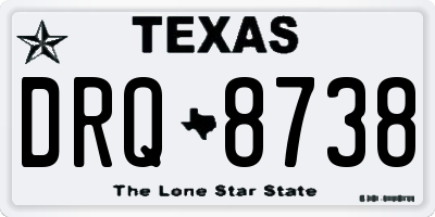 TX license plate DRQ8738